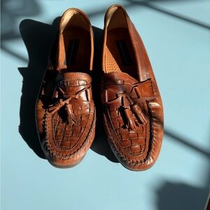 Giorgio Brutini Tan Leather Tassel Loafers